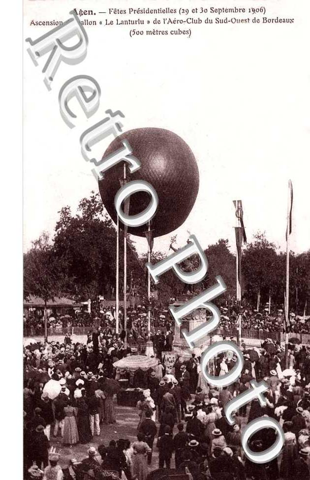  fêtes présidentielles 29 et 30 septembre 1906 ascension du ballon Le Lanturlu