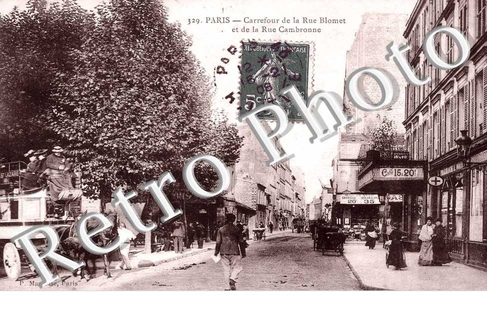 carrefour de la rue Blomet et de la rue Cambronne
