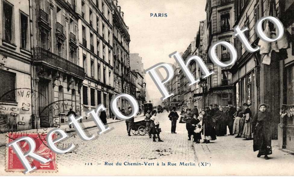 Rue du Chemin Vert a la rue Merlin