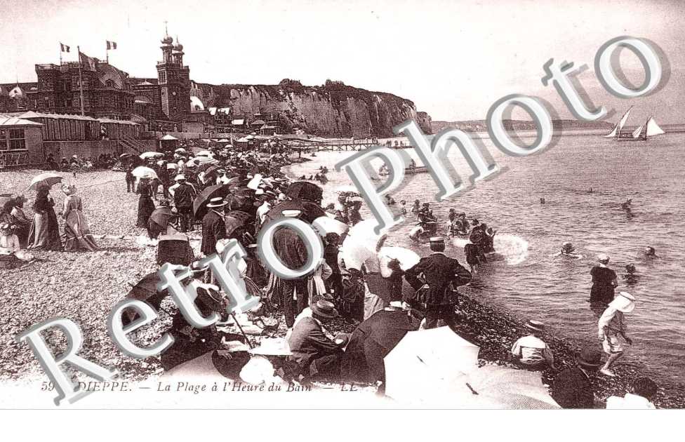 la plage l'heure du bain