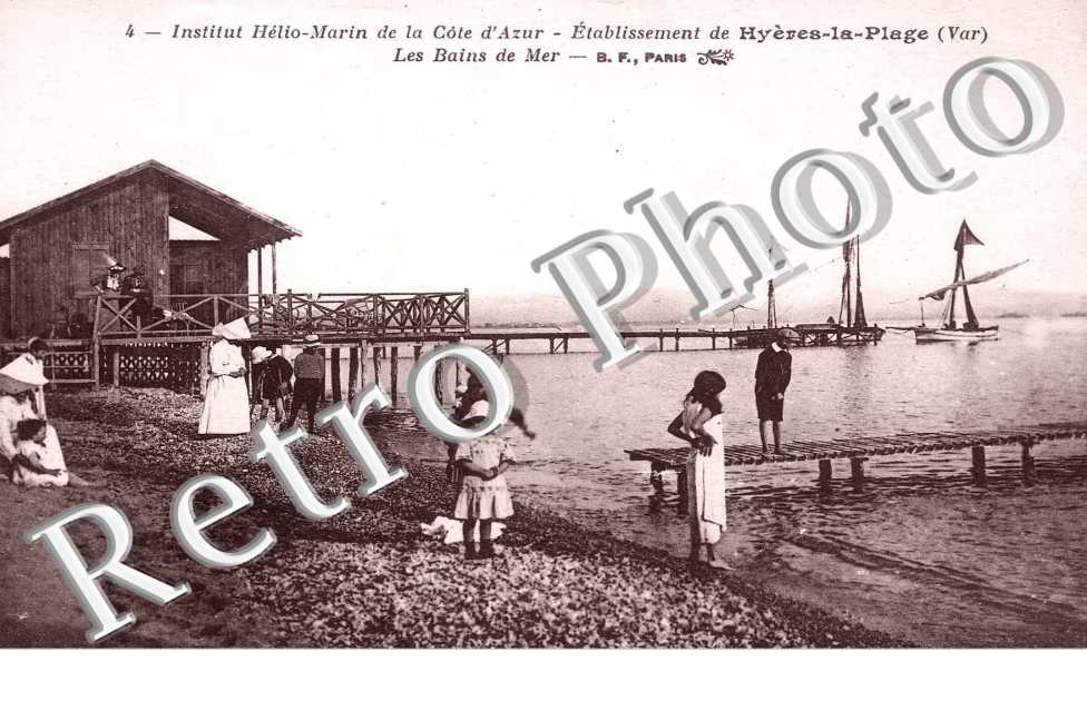 Institut Helio-Martin, etablissement de Hyeres la Plage, les bains de mer