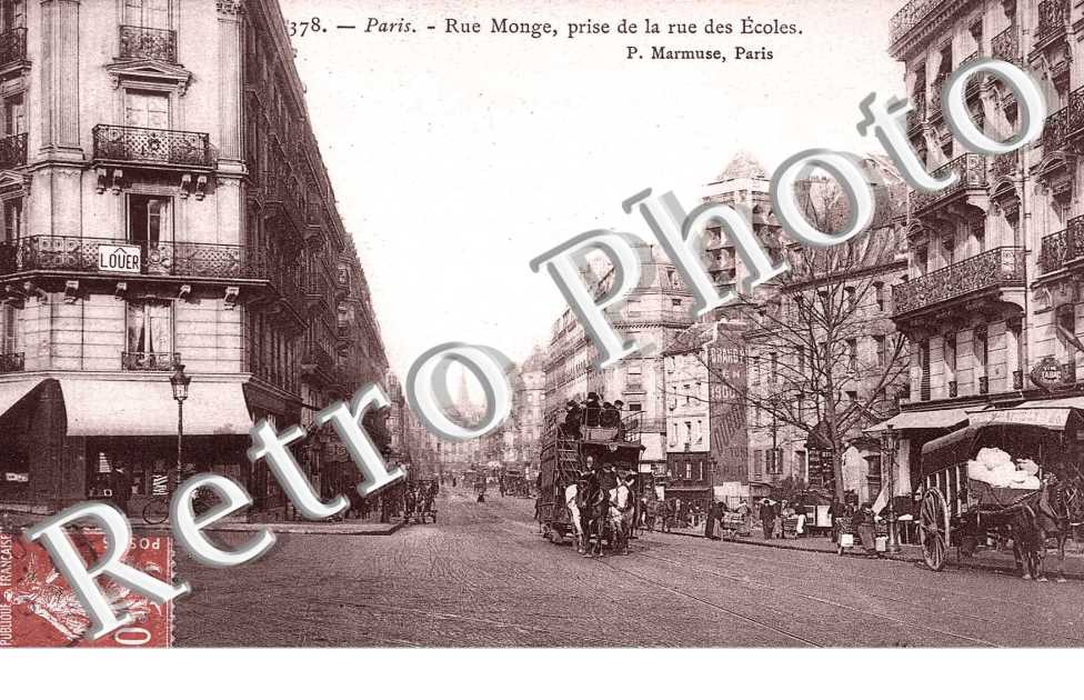 RUE MONGE prise de la rue des Ecoles
