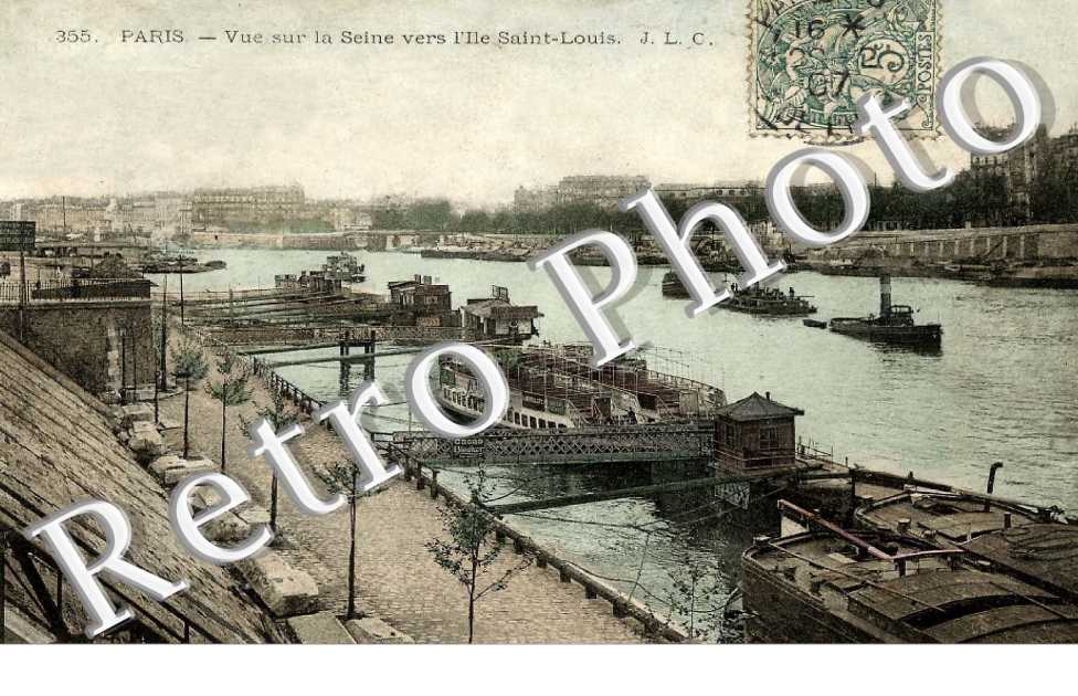VUE SUR LA SEINE VERS L'ILE SAINT LOUIS