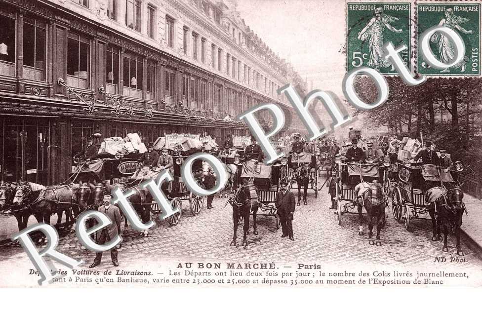 Depart des Voitures de Livraisons  AU BON MARCHE  24 Rue de Sèvres