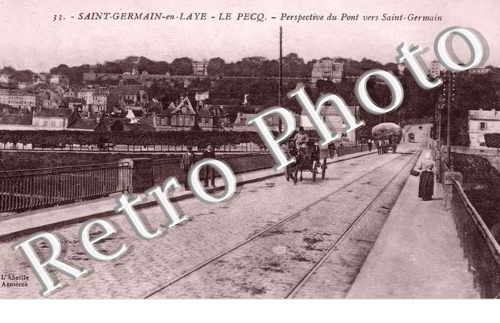 LE PECQ  PERSPECTIVE DU PONT VERS SAINT GERMAIN