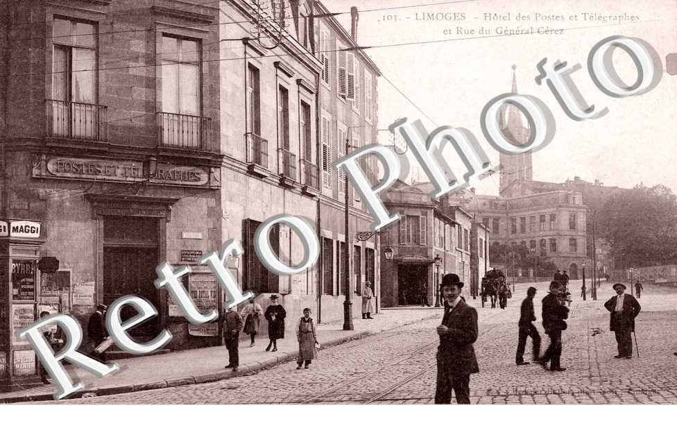 Hôtel des Postes et Télégraphes et rue du Général Cérez