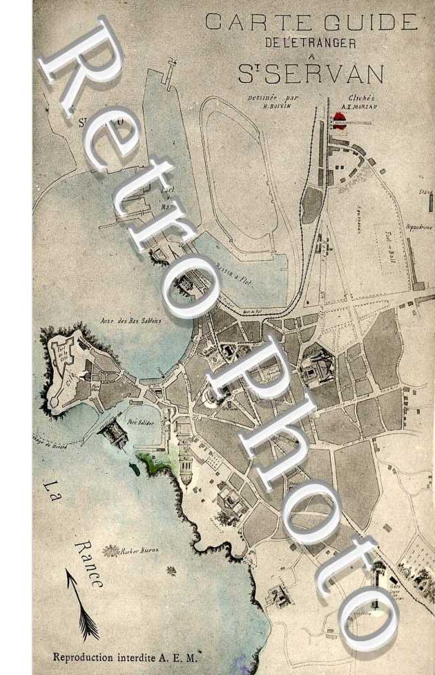 carte guide de l'etranger st servan (couleur)