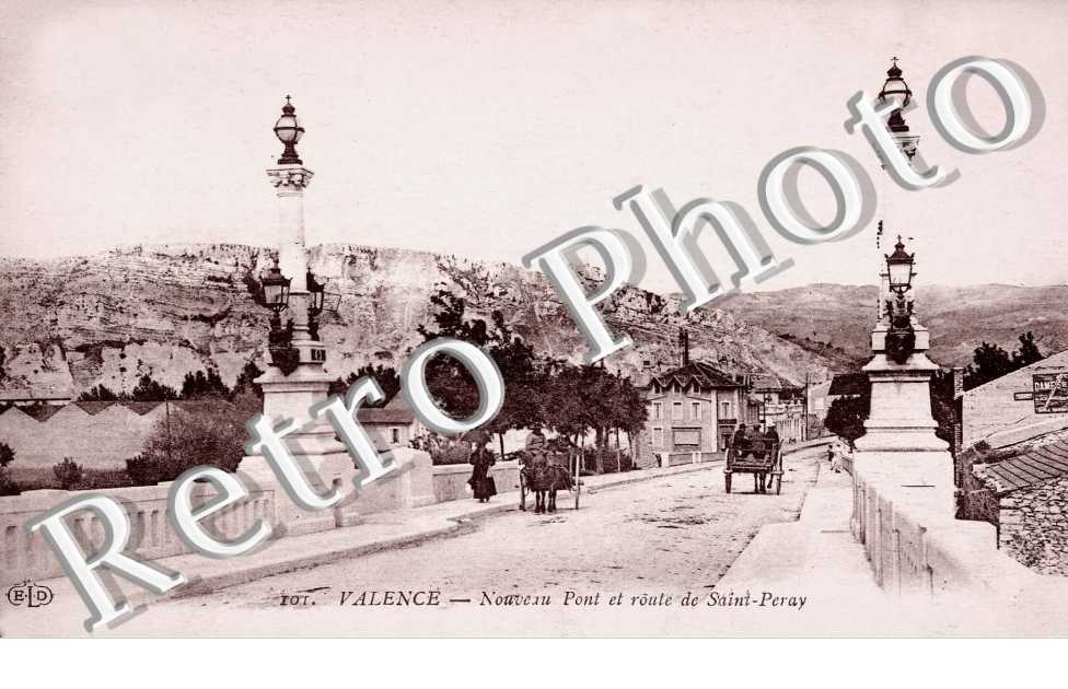 Nouveau pont et route de Saint-Peray