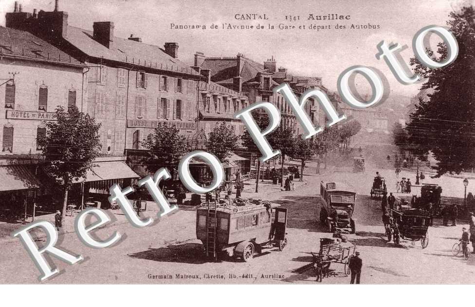 Panorama de l'avenue de la gare et depart des autobus Germain malroux edit n° 1341