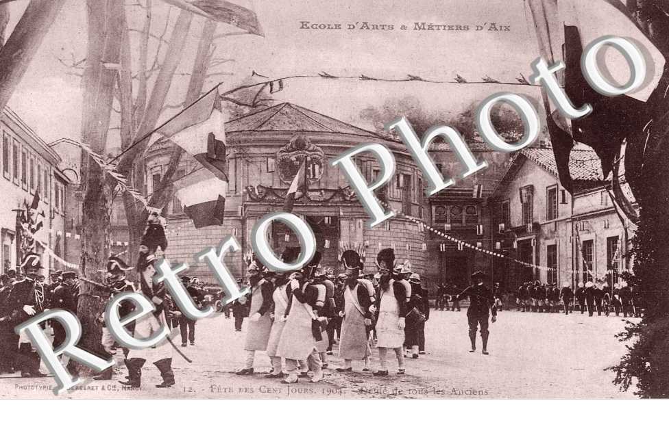 Ecole d'arts et metiers d'aix - fete des cent jours 1904 - defile de tous les anciens