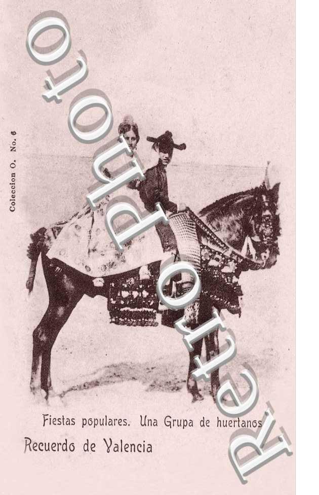 Recuerdo de Valencia Fiestas populares Una grupa de huertanos