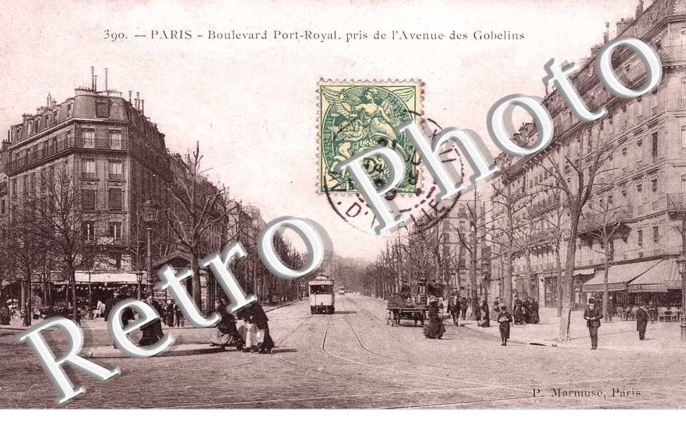 Boulevard PORT ROYAL pris de l'avenue DES GOBELINS