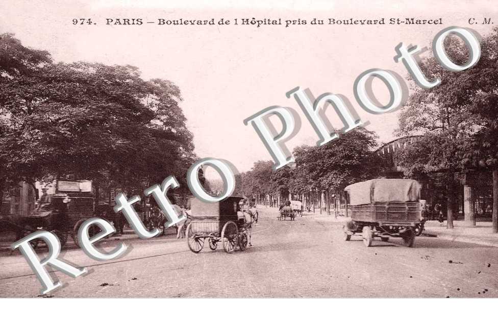 Le boulevard de l'Hopital pris du boulevard Saint-Marcel