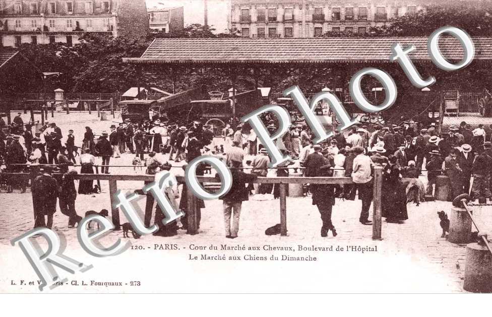 Cour du Marche aux Chevaux, Boulevard de l'Hopital, le Marche aux chiens du Dimanche