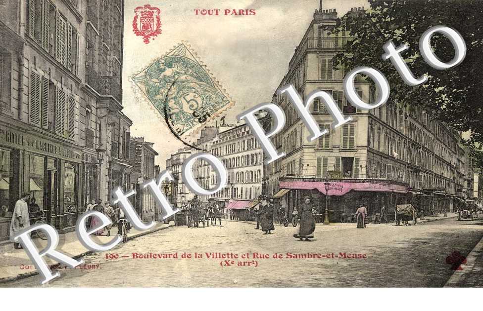 Boulevard de la Villette et rue de Sambre et Meuse