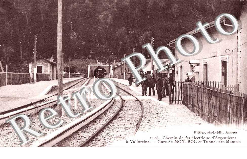 chemin de fer electrique d'Argentieres a Vallorcine - gare de Montroc et tunnel des Montets