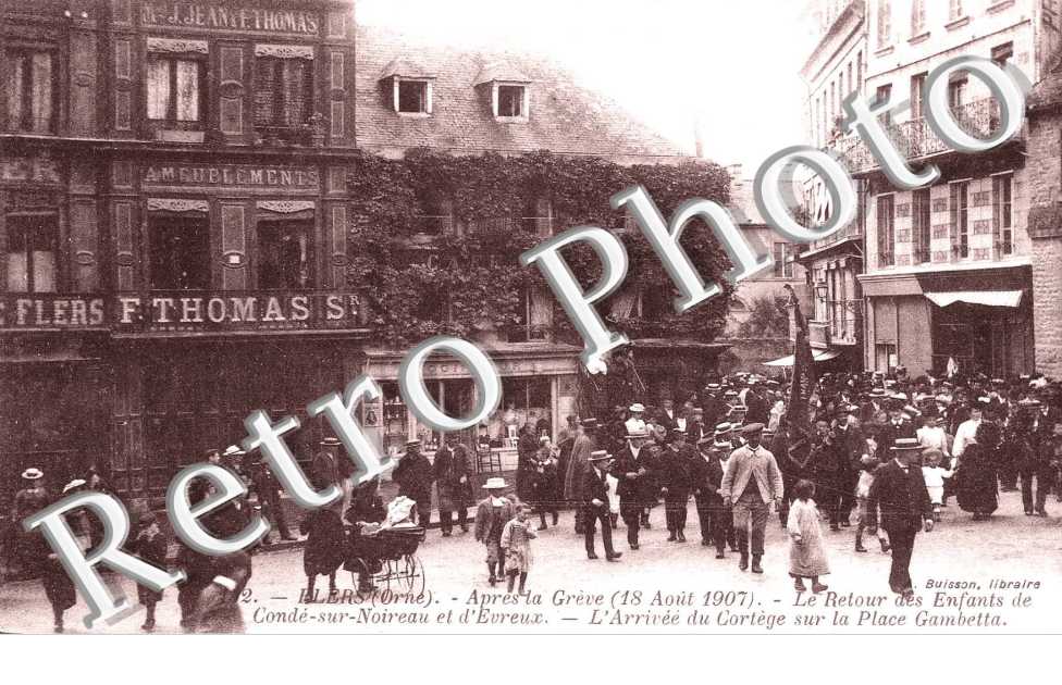 18 aout 1907, le retour des enfants de Conde sur Noireau