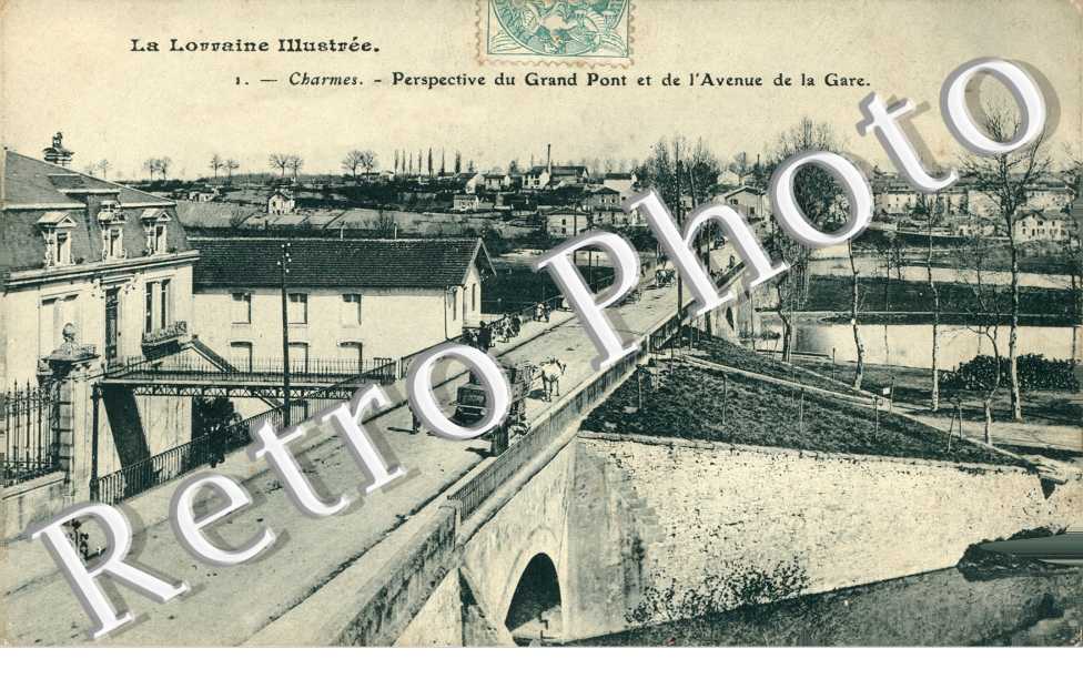 Perspective du Grand Pont et Avenue de la Gare