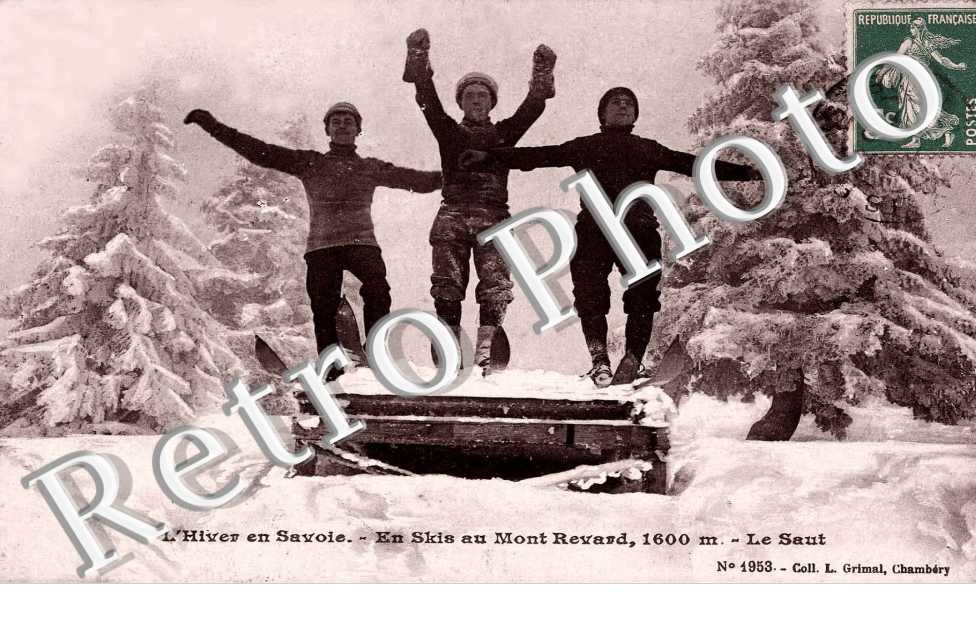 l'hiver en Savoie, en skis au Mont Revard, le saut