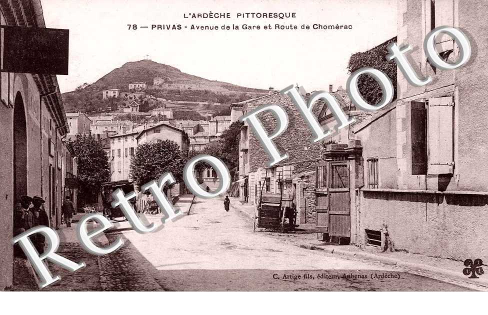 avenue de la gare et route de Chomerac