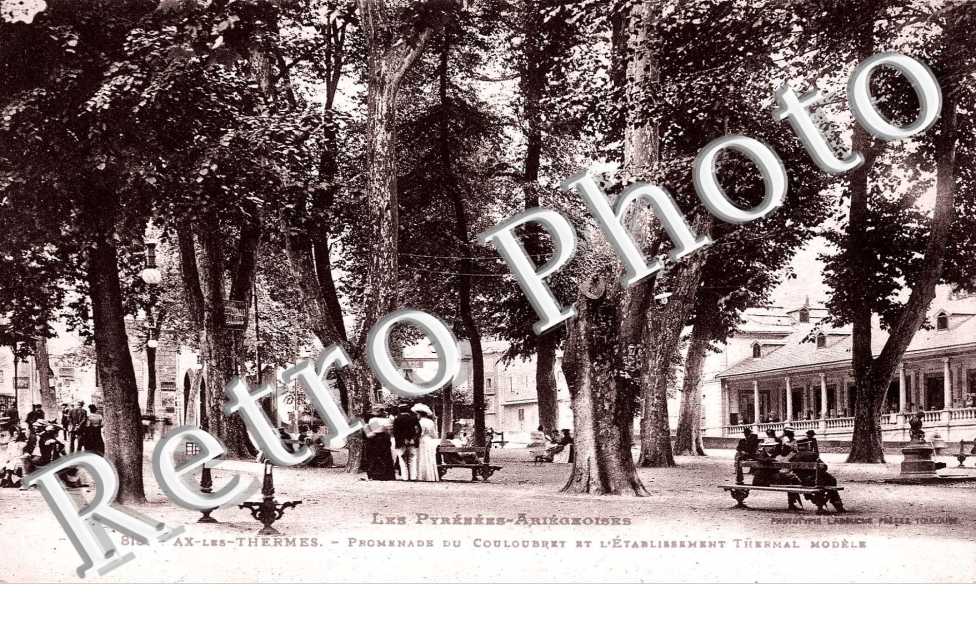 promenade de Couloubret et l'etablissement thermal modele
