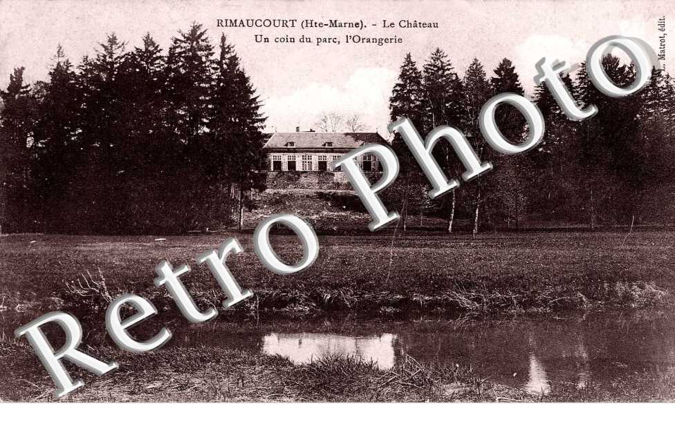 le chateau, un coin du parc, l' orangerie
