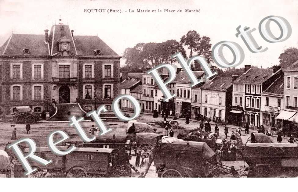 Mairie et la place du marche