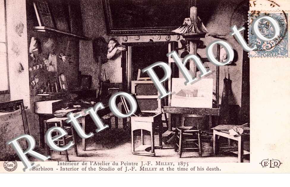 erieur de l'atelier du peintre J.-F Millet 1875