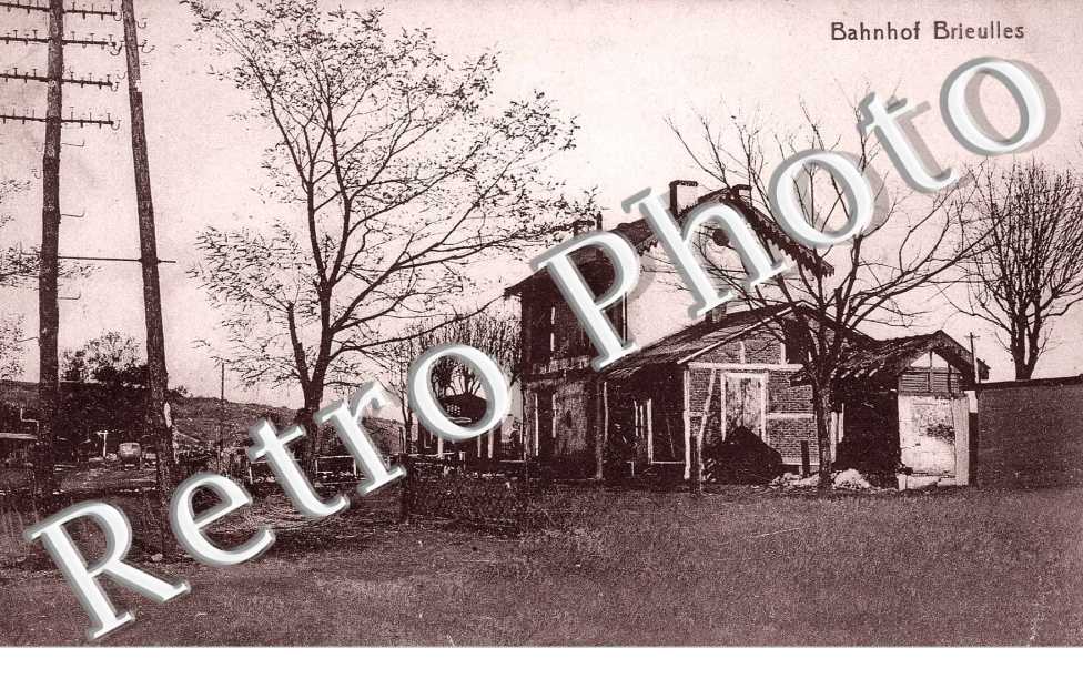 la gare (bahnhof)   (carte militaire allemande 1917)