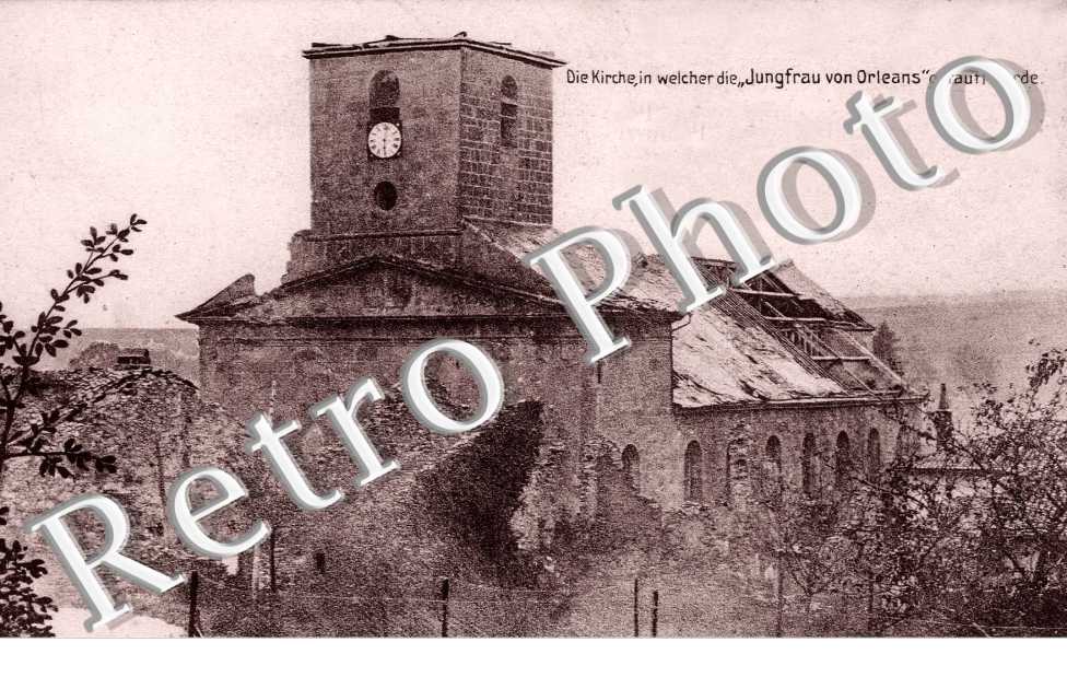 l'eglise en ruines - carte postale militaire allemande 1916