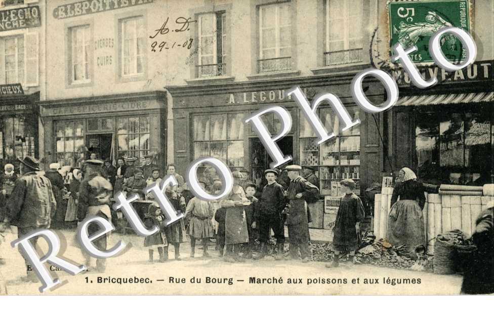 rue du Bourg, marche aux poissons et aux legumes