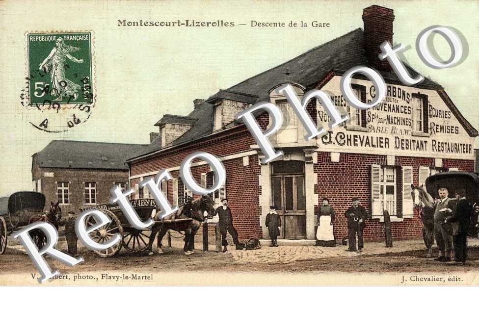 Descente de la gare - (J. Chevalier debitant restaurateur)