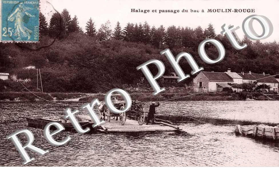 Halage et Passage du Bac à Moulion Rouge