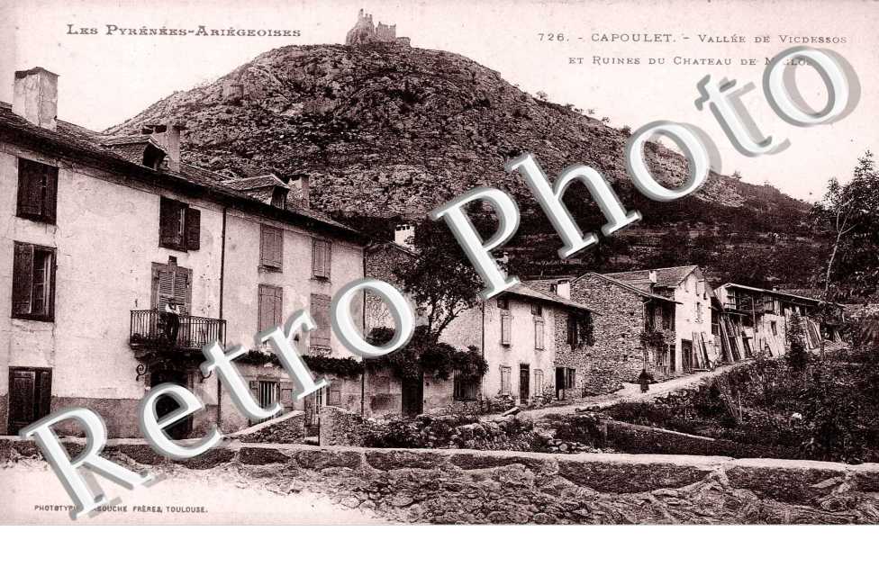 vallee de Vicdessos et ruines du chateau de Miglos