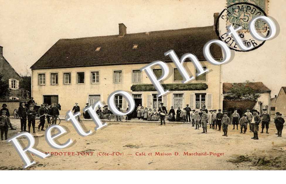 cafe et maison D. Marchand-Pinget CHAMPDOTRE-PONT