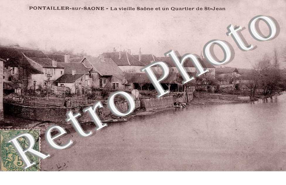 La vieille Saone et un quartier de Saint Jean