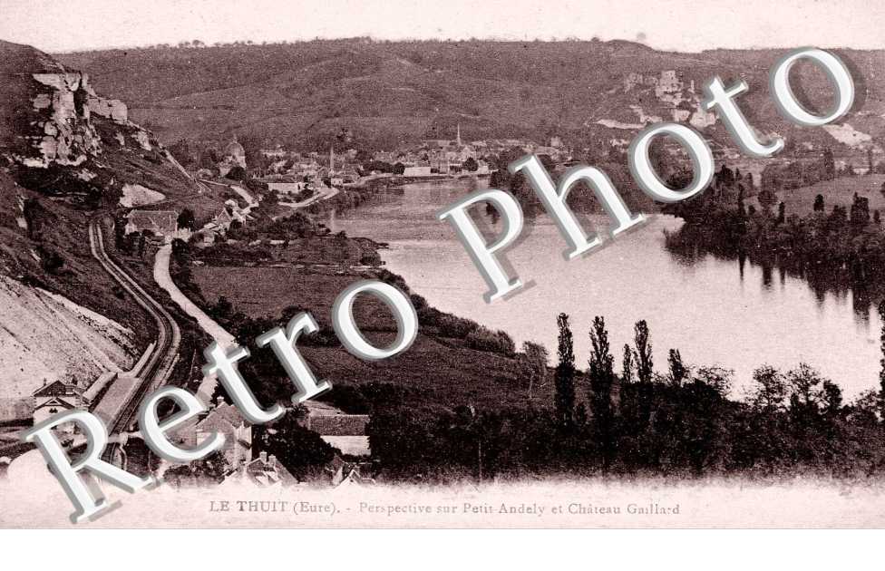 Perspective sur Petit Andely et chateau Gaillard