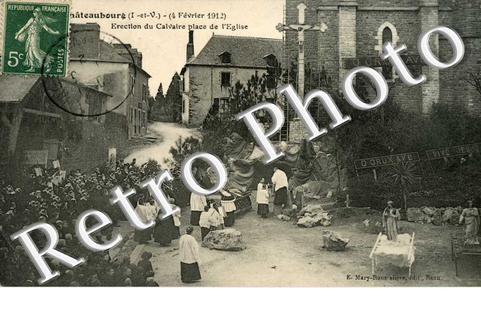 erection du calvaire place de l'eglise