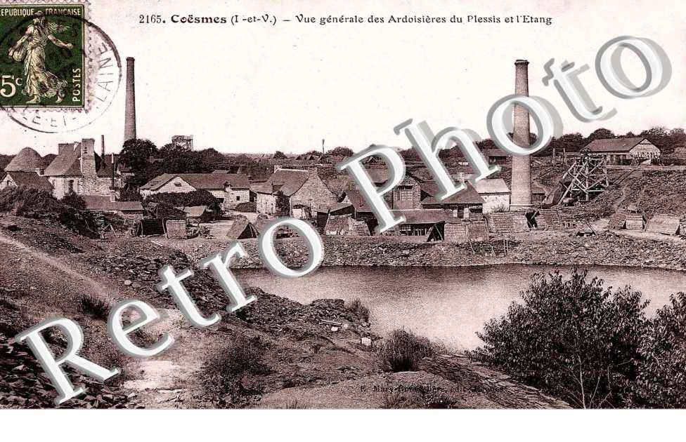 Vue generale des Ardoisieres du Plessis et l'Etang