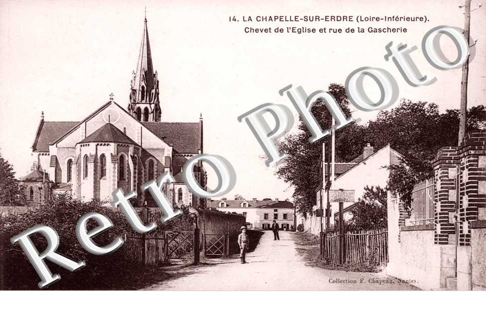 Chevet de l'eglise et rue de la Gascherie