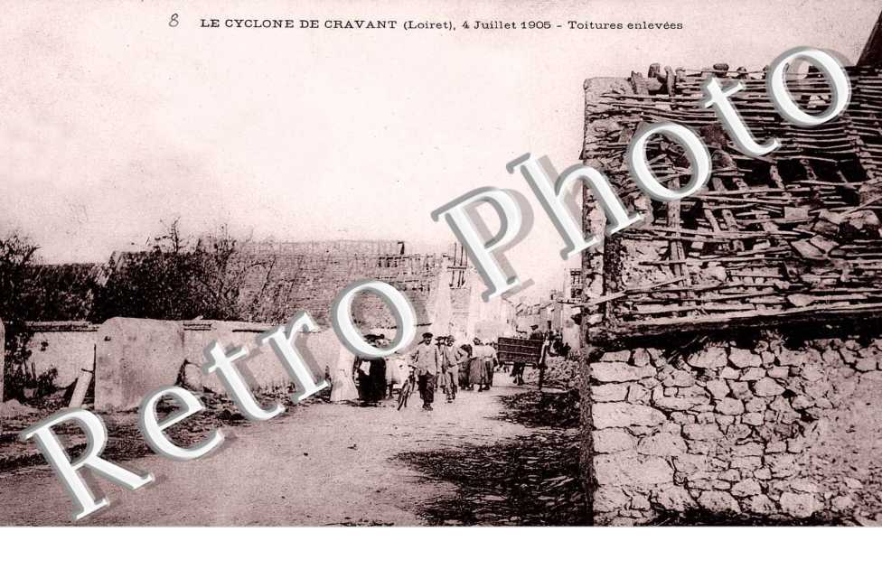 cyclone le 4 juillet 1905, toitures enlevees