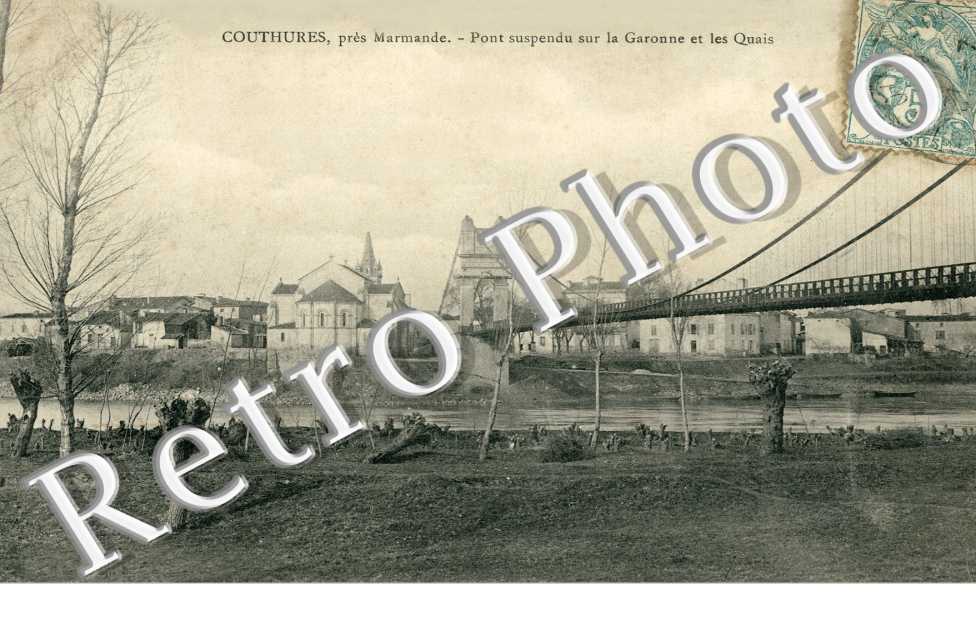 Pont Suspendu sur la Garonne et les quais