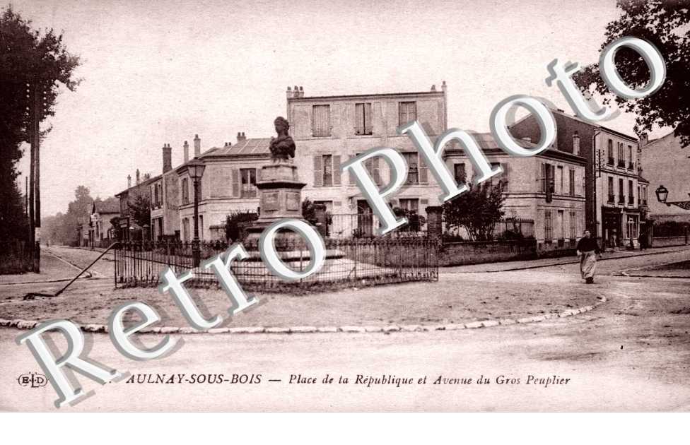 Place de la République et avenue du Gros peuplier