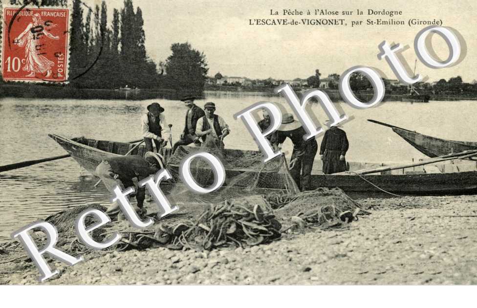 la peche a l'alose sur la dordogne, l'escave de vignonet