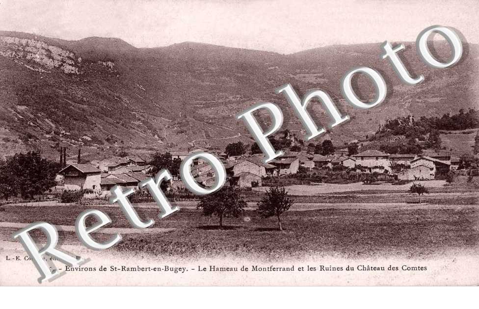 Le hameau de Montferrand et les ruines du chateau des Comtes