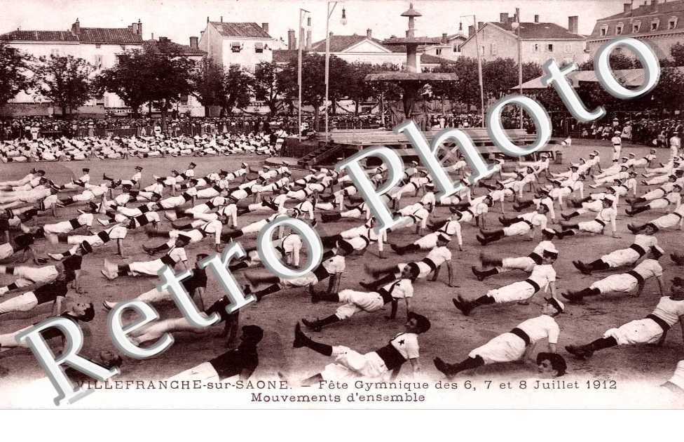 Fete gymnique des 6, 7 et 8 juillet 1912 - Mouvement d'ensembe