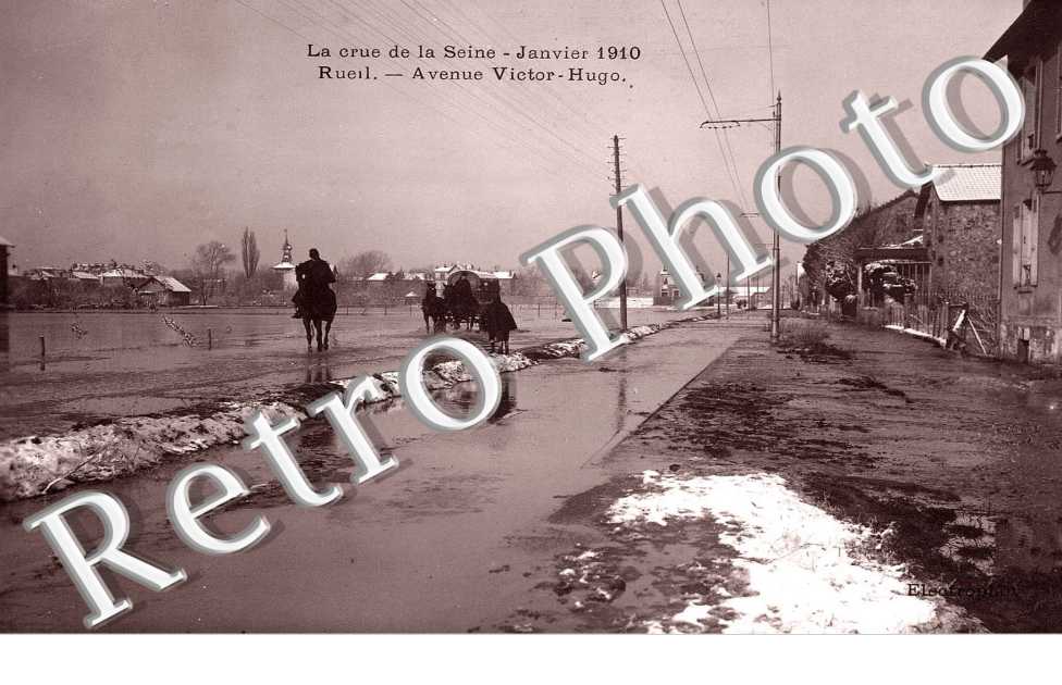La crue de la Seine 1910 - Avenue Victor Hugo