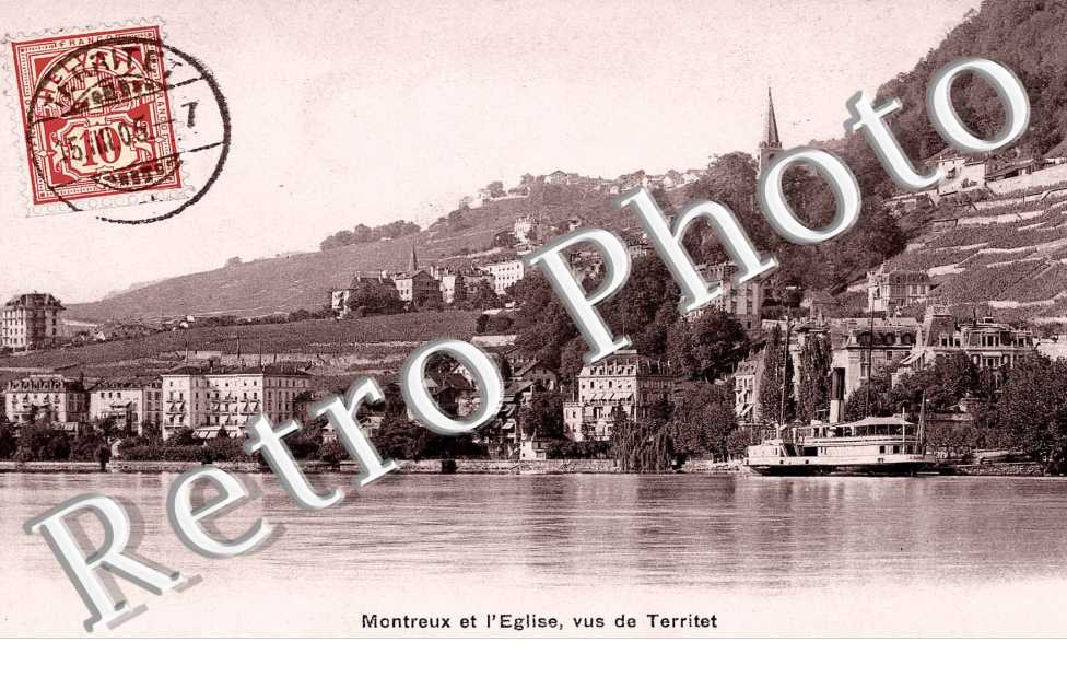 Montreux et l'eglise, vue de Territet