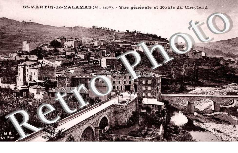 Vue generale et route du Cheylard