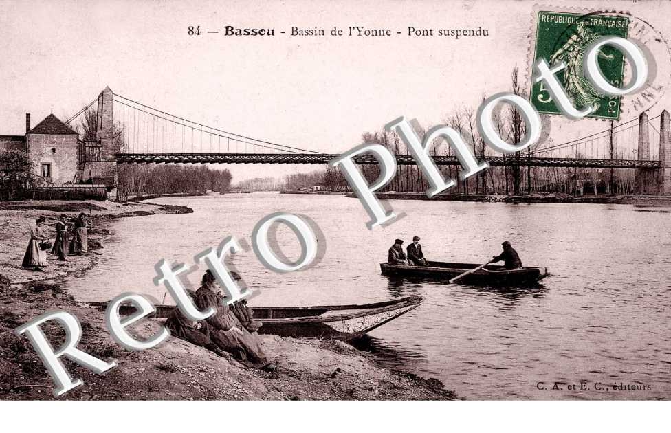 bassin de l'Yonne, pont suspendu